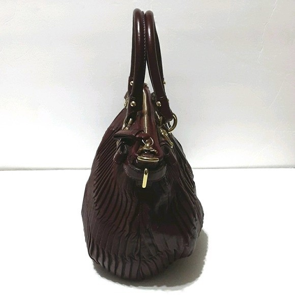 Coach Purple Madison Sophia F 1182-18620 Pleated Leather Satchel Purse - Picture 5 of 11